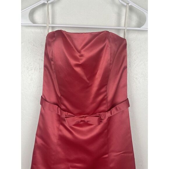 Gunne Sax Jessica McClintock Y2K Pink Bow Tulle Long Formal Prom Dress Sz S 1/2 - Picture 8 of 10